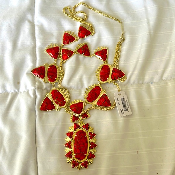 NWT Kendra Scott Havana Exclusive TX Release Bronze Veined Red Magnesite SO RARE - Picture 6 of 16